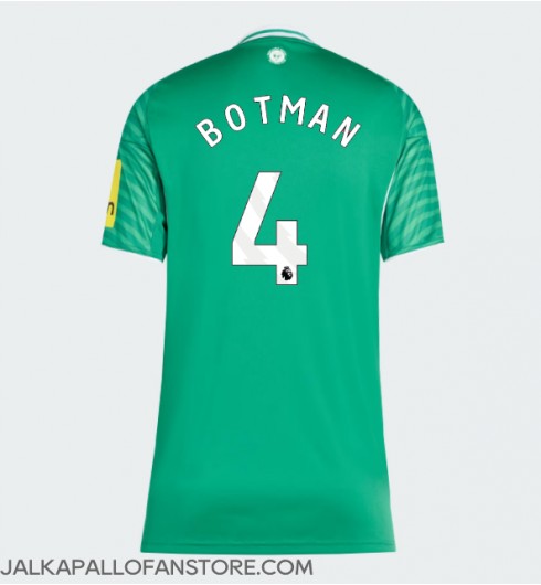 Newcastle United Sven Botman #4 Vieraspaita Naisten 2025-26 Lyhythihainen Newcastle United Sven Botman #4 Vieraspaita Naisten 2025-26 Lyhythihainen